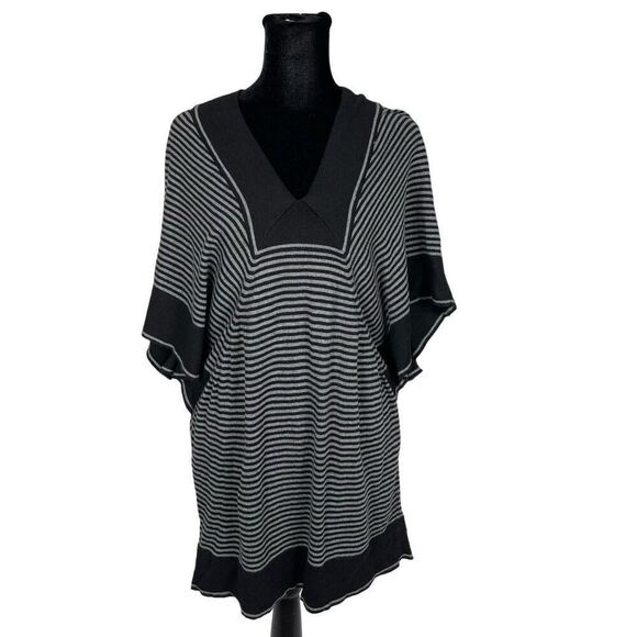BCBGMaxAzria Knit Stripe Y2K Tunic Blouse - Women’s L - Picture 1 of 5